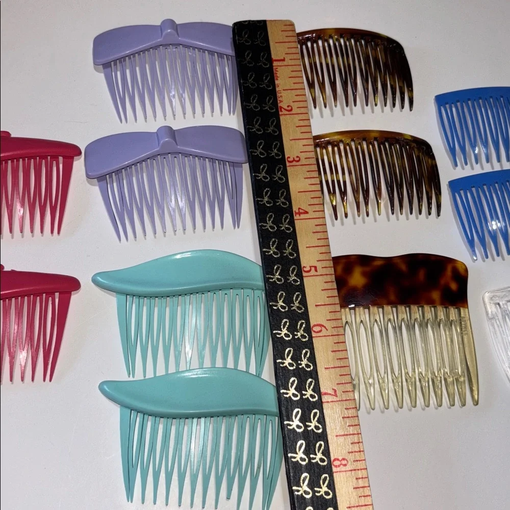 Vtg Goody Side Combs Hair Accessories Lot Of 12 USA Hong Kong Sets